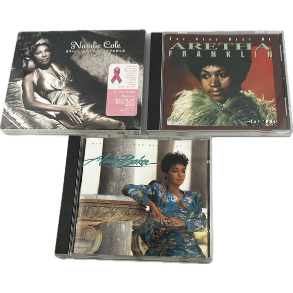 Soul Sisters LOT Aretha Franklin Natalie Cole Anita Baker FULLY TESTED CDs - Picture 1 of 9